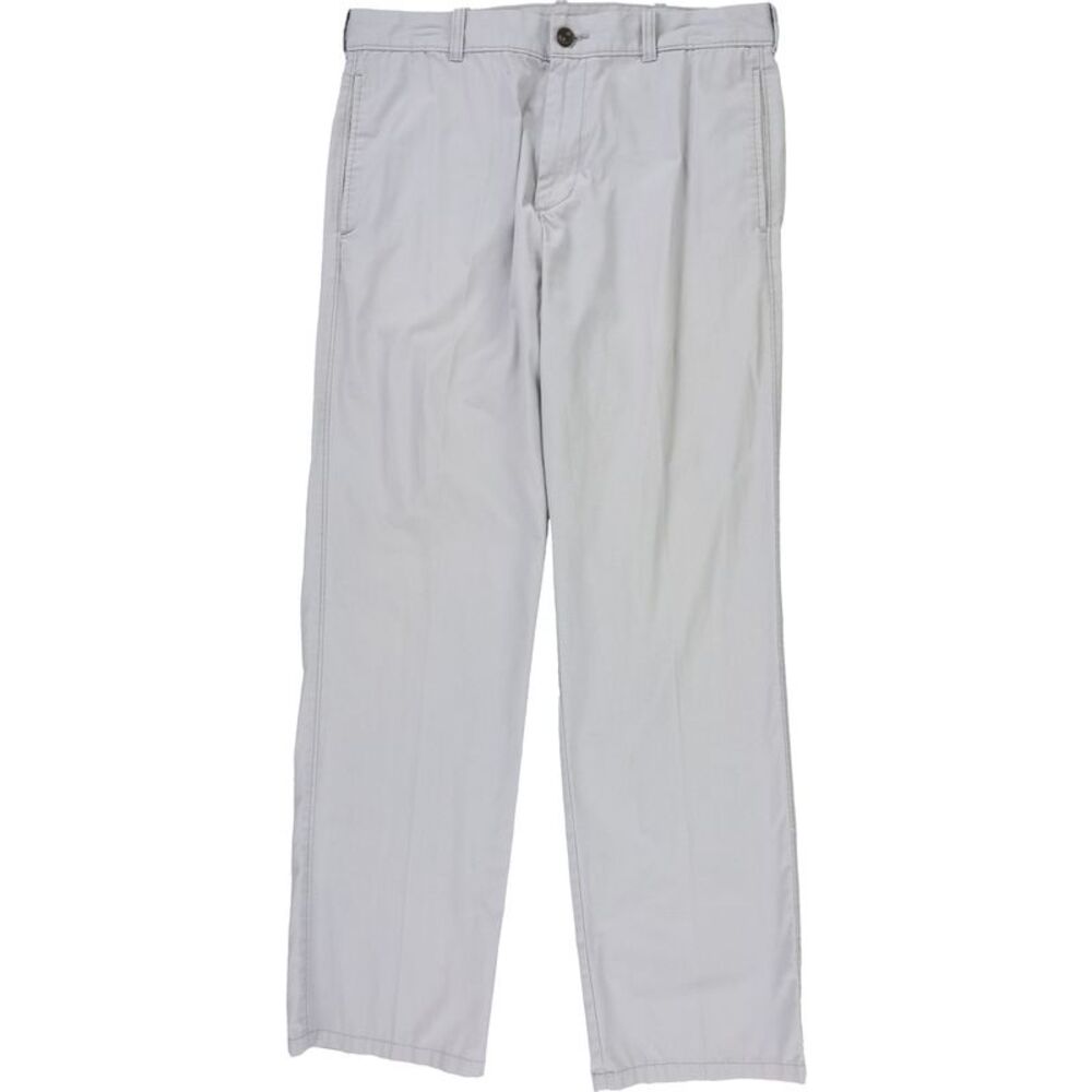 Haggar Mens Styled Straight Leg Slim Casual Pants, Blue, 32W x 32L, DM